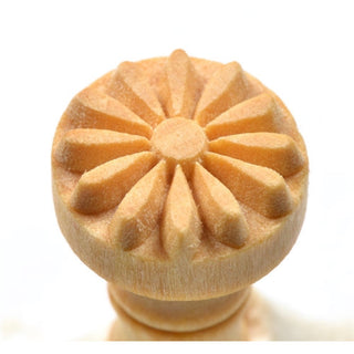 MKM Pottery Tools SCM 004 medium round stamp with floral #2 texture design for pottery and clay embellishments