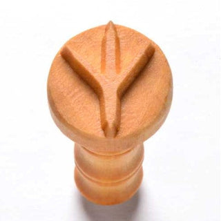 MKM Pottery Tools SCM 242 Medium Round Stamp with chicken foot texture for clay surface decoration
