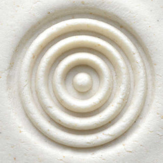 MKM SCM 011 Medium Round Stamp from MKM Pottery Tools used as a texture tool for pottery and clay projects.