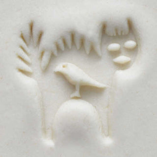 MKM SCM 163 Medium Round Stamp - Cat with Bird
