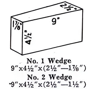 BNZ Materials G-26 Soft Brick insulating firebrick wedge, 2.5-inch, showing a close-up of the refractory wedge with textured surface.