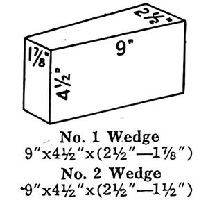 BNZ Materials G-28 Soft Brick Insulating Firebrick BNZ Wedge 2.5-inch, refractory brick for high-temperature insulation.