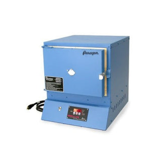 Paragon Kiln Xpress E-14 glass kiln with digital controller, showing a front view with control panel and kiln interior.