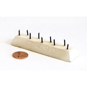 Roselli RSD5B-T9D firing accessories with 3.25-inch, 9-pin bar stilts, shown in a dozen set, for ceramic kiln firing.