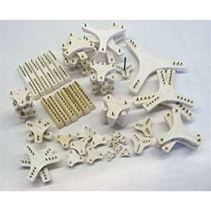 Roselli Large Stilt Kit with 60 assorted kiln stilts and bars, firing accessories for ceramic kiln firing and pottery.