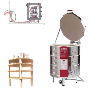 Skutt KM1027-3 Kiln Package with Furniture Kit & Vent