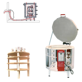 Skutt KMT1222-3 Kiln Package with Furniture Kit & Vent