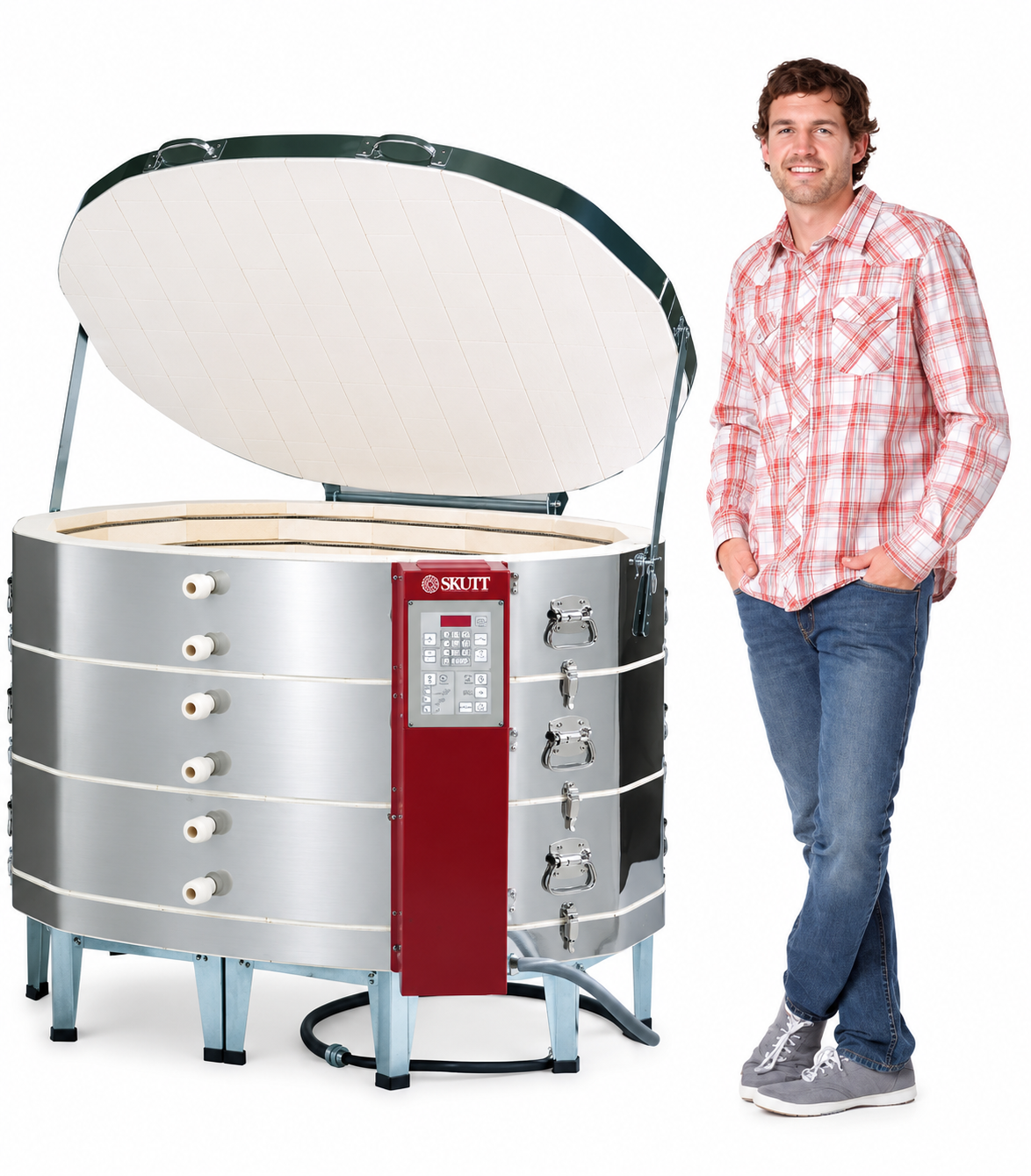 Skutt KM1627-3PK High Fire, Oval Production Kiln - 3 Phase Only - Image 2