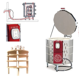 Skutt KMT1227-3 Kiln Package with Touchscreen Controller, Furniture Kit & Vent
