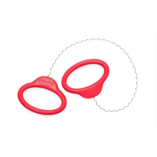 Red Sherrill Mudtools Curly Mudwire clay wire tool with textured, curly wire for shaping and sculpting clay projects.