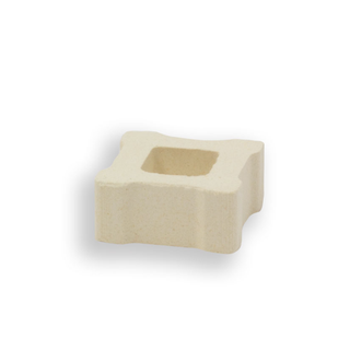 HAMMILL & GILLESPIE Gillespie kiln post square 1.65" x 1/2" for kiln furniture, showing a sturdy square ceramic post.