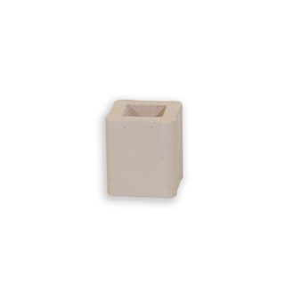 HAMMILL & GILLESPIE Gillespie Kiln Post Square 1.65" x 2" for kiln furniture, showing a sturdy square ceramic post in a kiln setting.