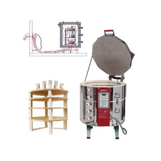 Skutt KM818-30A-3 Kiln Package: 30 Amp with Furniture Kit & Vent