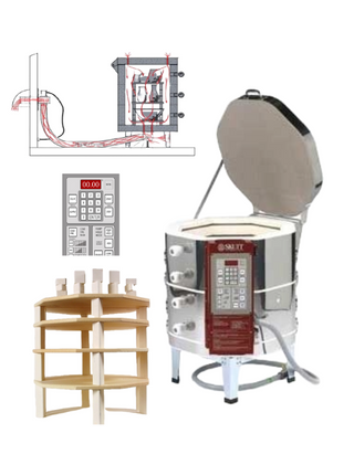 Skutt KM818 Kiln Package with Touchscreen Controller, Furniture Kit & Vent