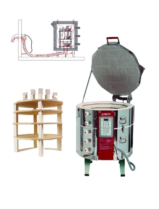 Skutt KM1022-3 Kiln Package with Furniture Kit & Vent