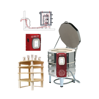 Skutt KMT818 Kiln Package with Touchscreen Controller, Furniture Kit & Vent