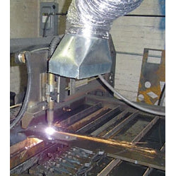 Vent-A-Fume Place-a-Vent FE-1200 kiln fume extractor installed for efficient kiln venting by Ventakiln.