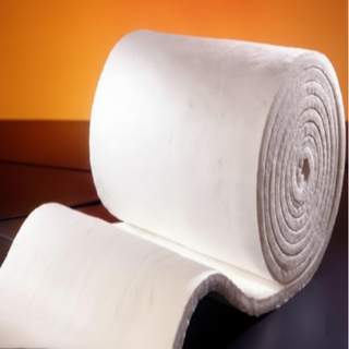 Thermal Ceramics Superwool 607 HT blanket, 8 lb density, 1-inch thick non-toxic refractory insulation, square foot view.