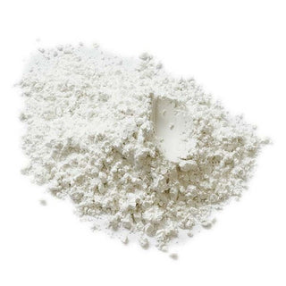Sheffield Pottery Minspar 200 raw material powder in a large container, used for ceramic and pottery clay bodies.