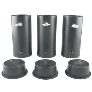 Set of three Brent Wheel Booties, durable accessories for protecting vehicle wheels during maintenance or transport.