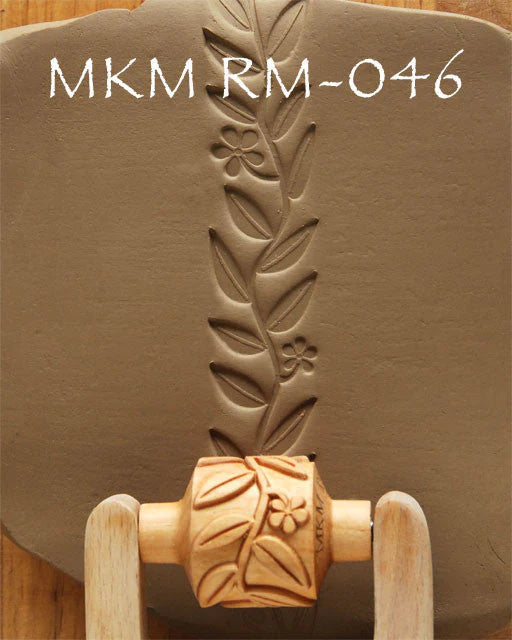 MKM Tools 3 CM Texture Roller 046 Flowers and Leaves