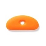 Orange Xiem Pottery Tools SCR3-O Soft Silicone Rib 3 for shaping clay in pottery and ceramic projects.