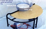 Soldner Bluebird P Series pottery wheel trim tray, durable accessory for pottery wheel artists, showcased in the image.