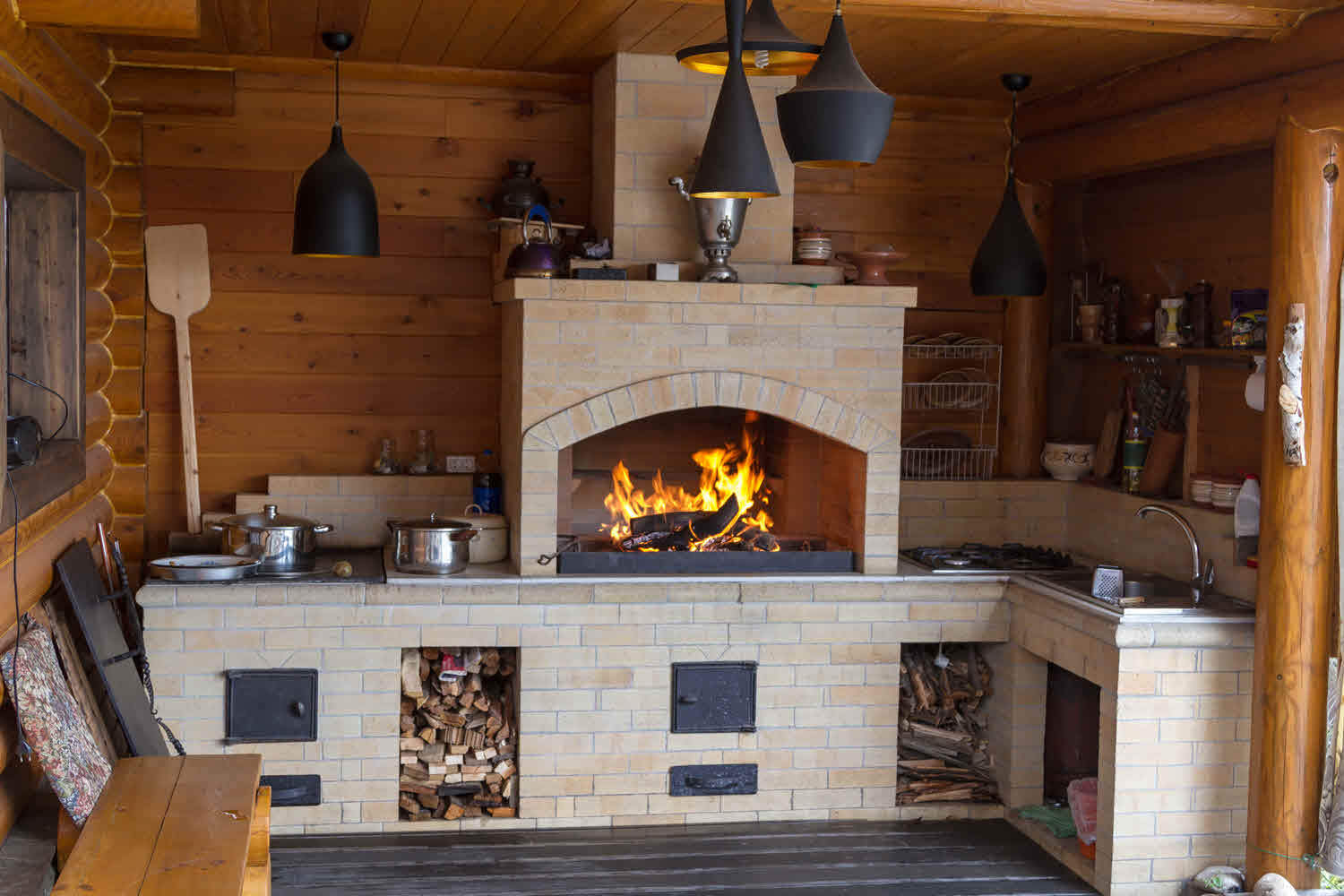 rustic pizza and bread oven