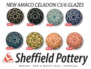 New Amaco Celadon Glazes