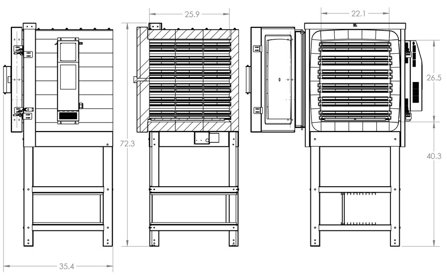 L&L Kilns Easy Fire Front loading kiln EFL 2026